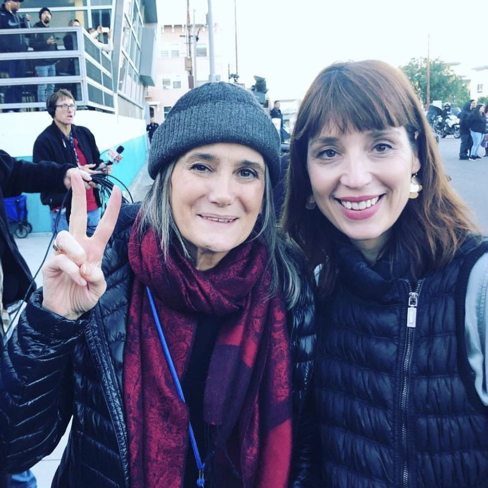 Anna Bakalis with Amy Goodman